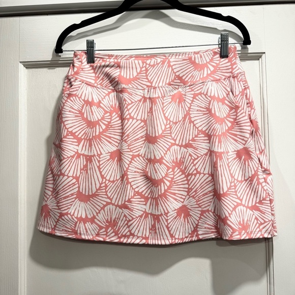 Tommy Bahama Coral Pink Shell Golf Tennis Pickleball Skort Small tropical summer - Picture 2 of 9